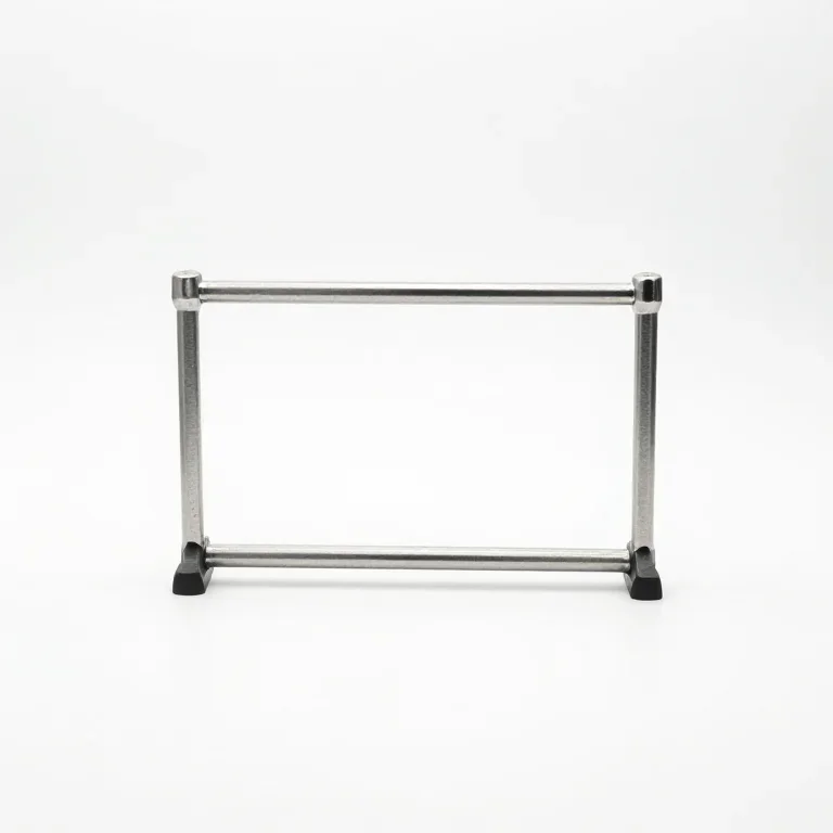 a bar clamp with a steel bar, three-quarter view, single item fully visible and centred, isol...