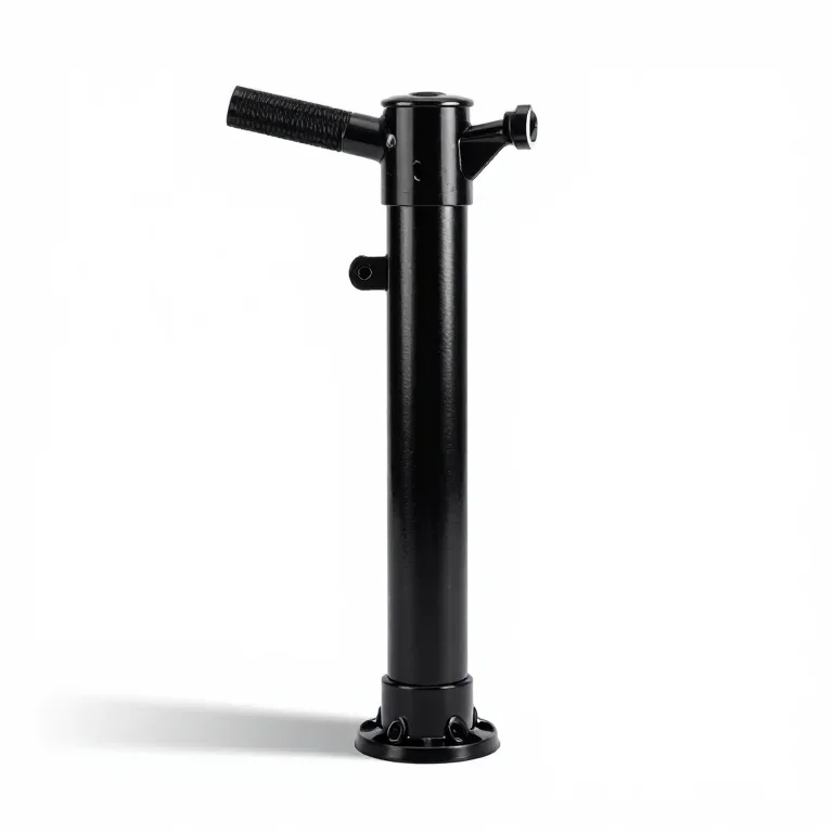a hand pump for a bicycle, side view, single item fully visible and centred, isolated on a pu...