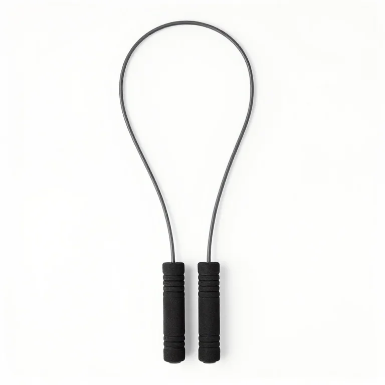 a jump rope with a cord and two handles, front view, single item fully visible and centred, i...