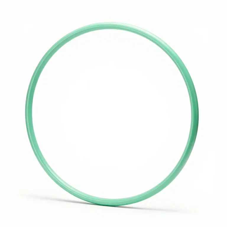 a mint green hula hoop, three-quarter view, single item fully visible and centred, isolated o...