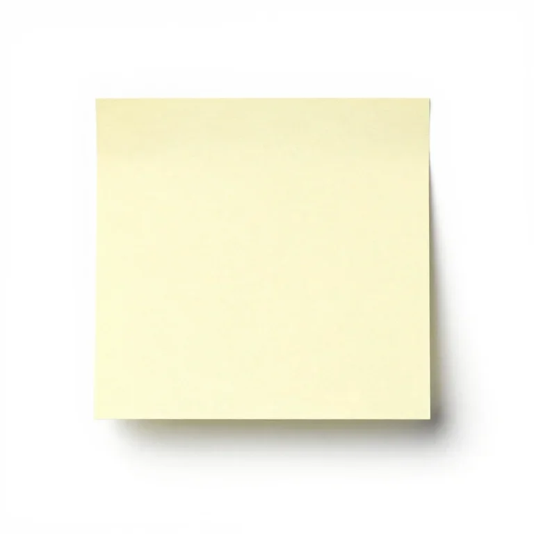 a pad of sticky notes, three-quarter view, single item fully visible and centred, isolated on...
