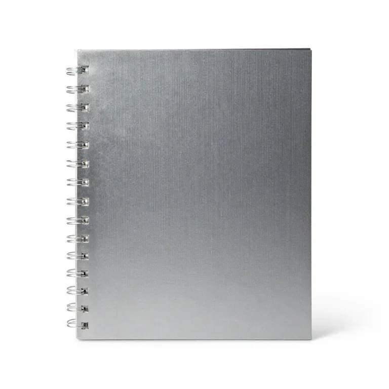 a ring binder with a label pocket, three-quarter view, single item fully visible and centred,...
