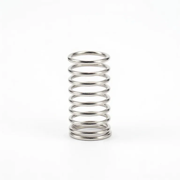 a silver metal slinky coil spring, side view, single item fully visible and centred, isolated...