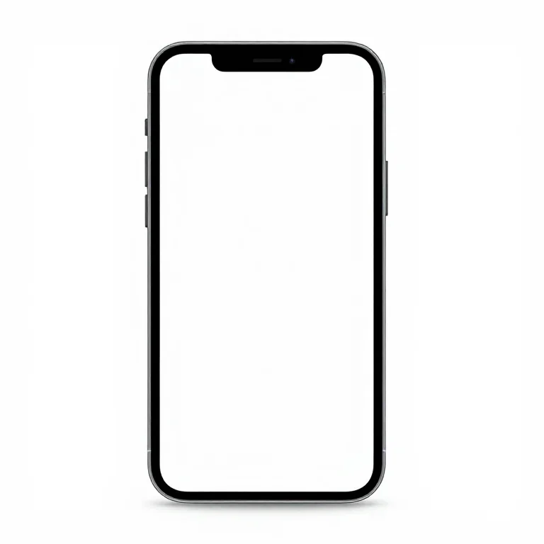 a smartphone with a glass screen, front view, single item fully visible and centred, isolated...