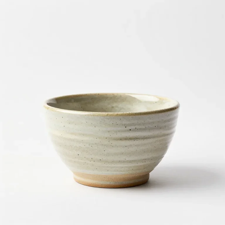 a speckled stoneware utensil crock, front view, single item fully visible and centred, isolat...
