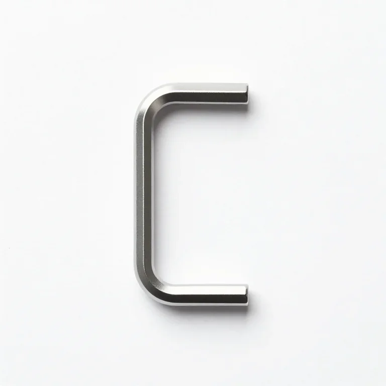 an L-shaped hex key set, top-down view, single item fully visible and centred, isolated on a...