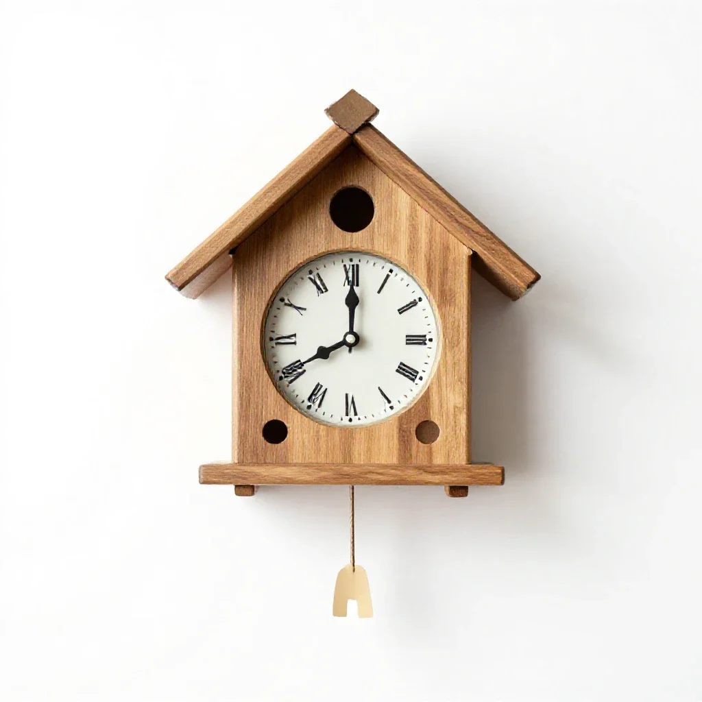 Cuckoo clock isolated on a white background
