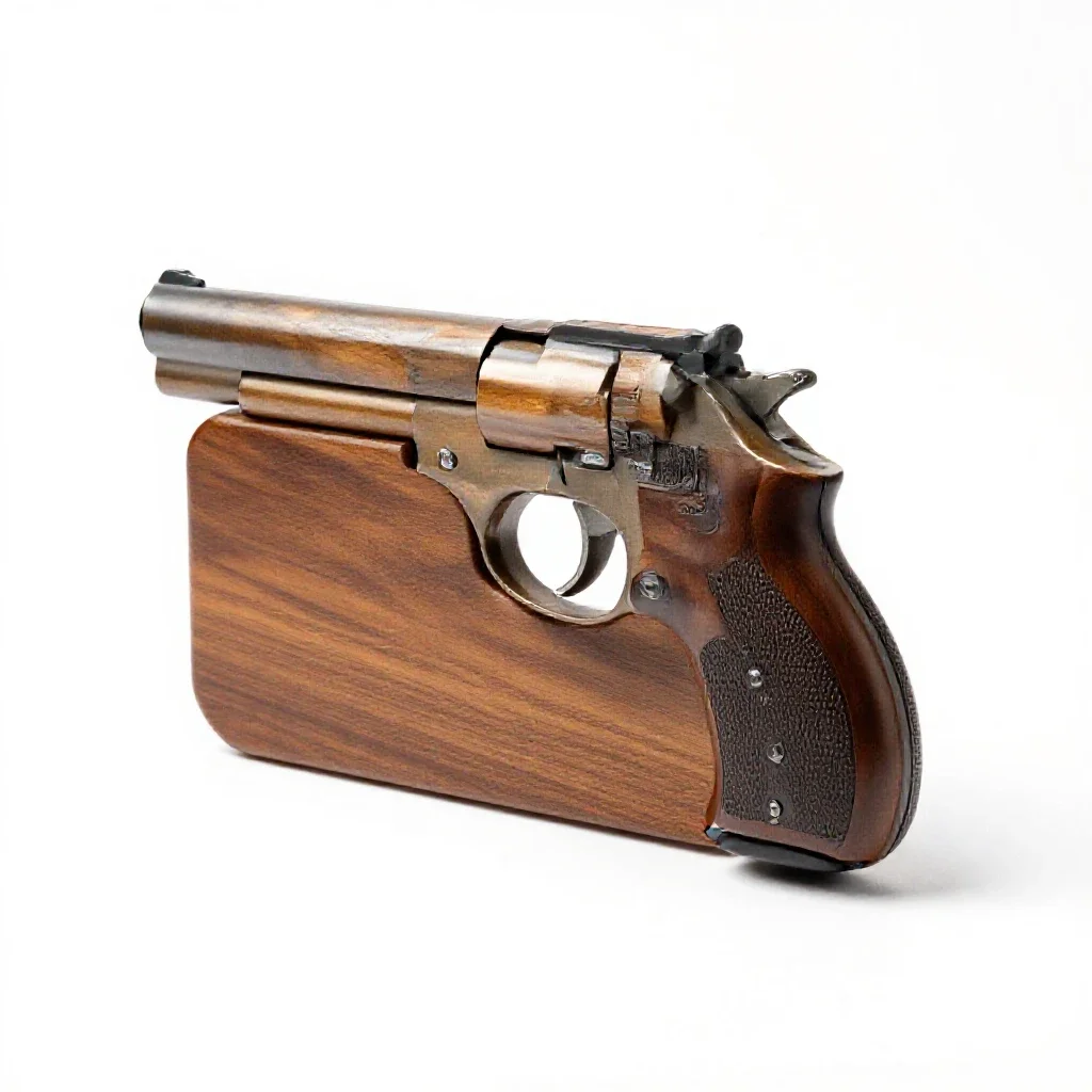 Duelling pistol case isolated on a white background