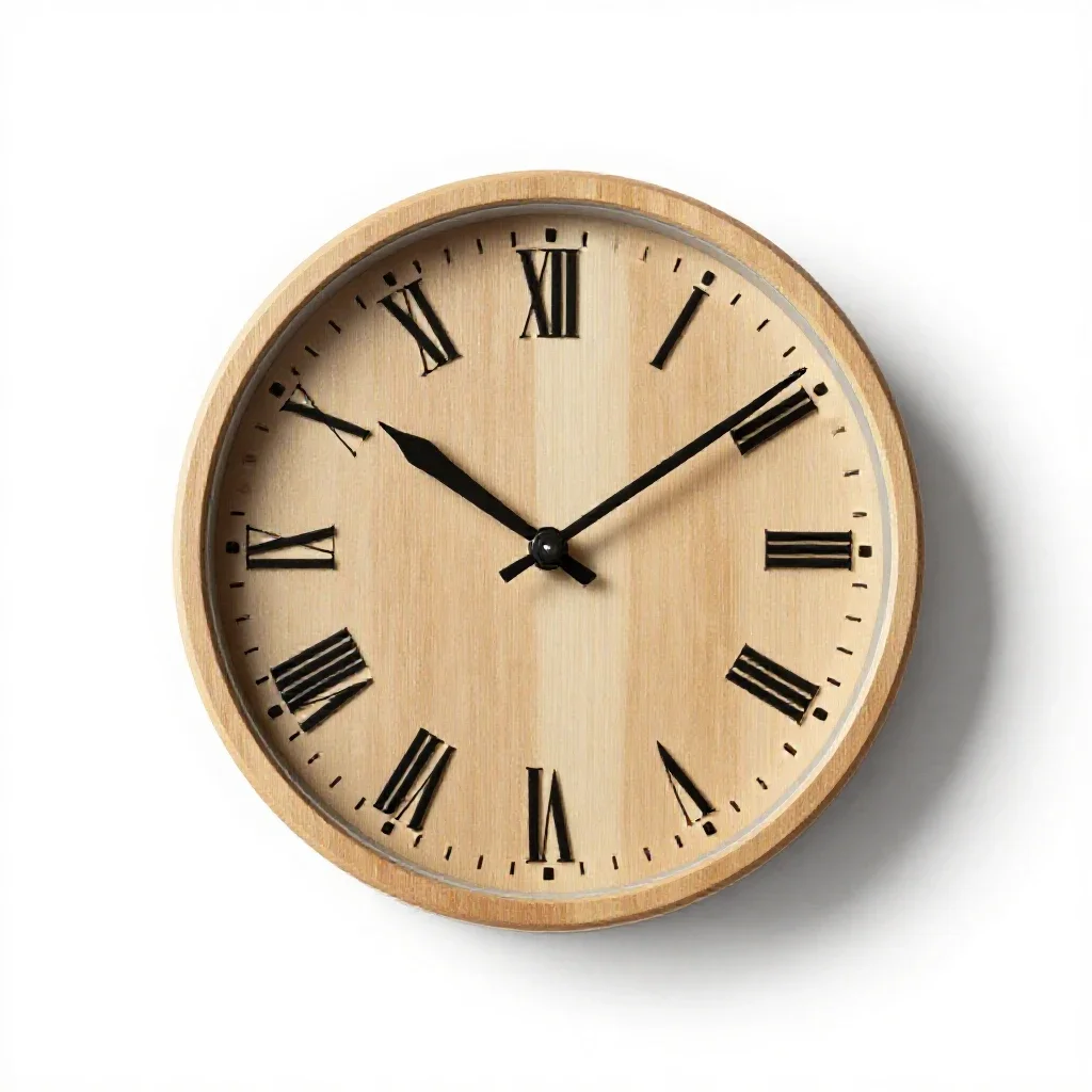 Longcase clock face isolated on a white background