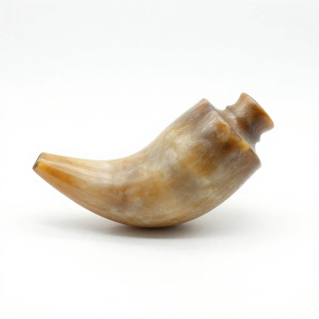 Powder horn isolated on a white background