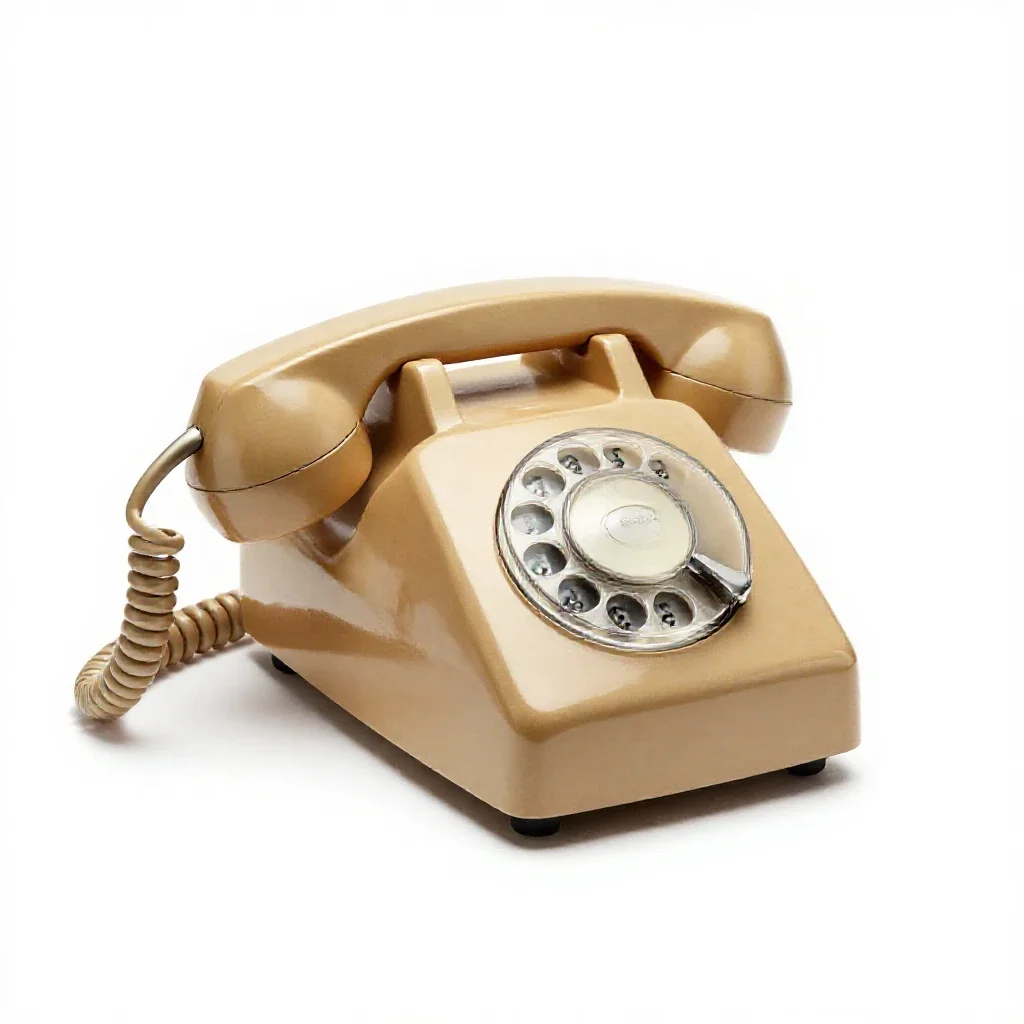 Rotary telephone switchboard isolated on a white background