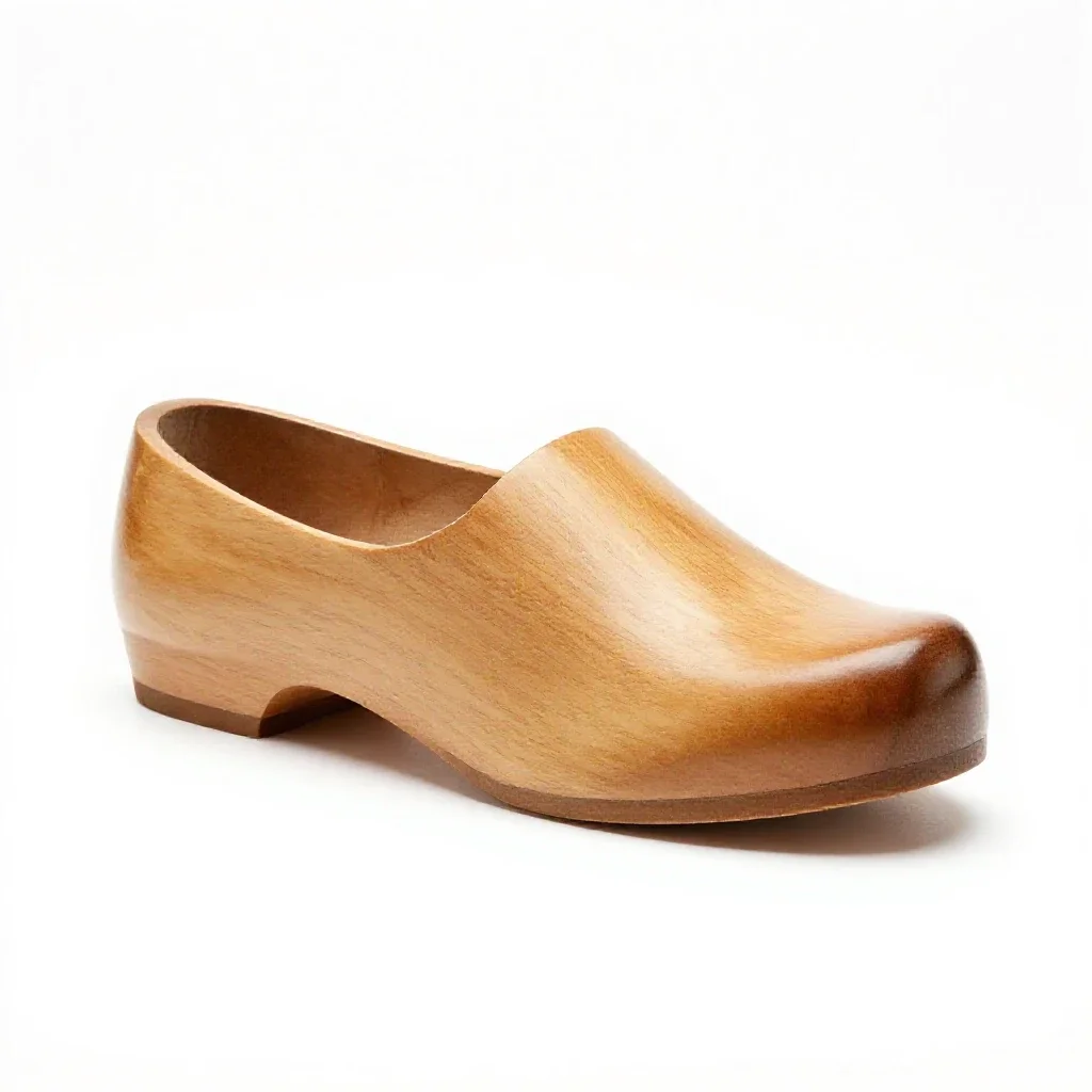 Wooden shoe last isolated on a white background