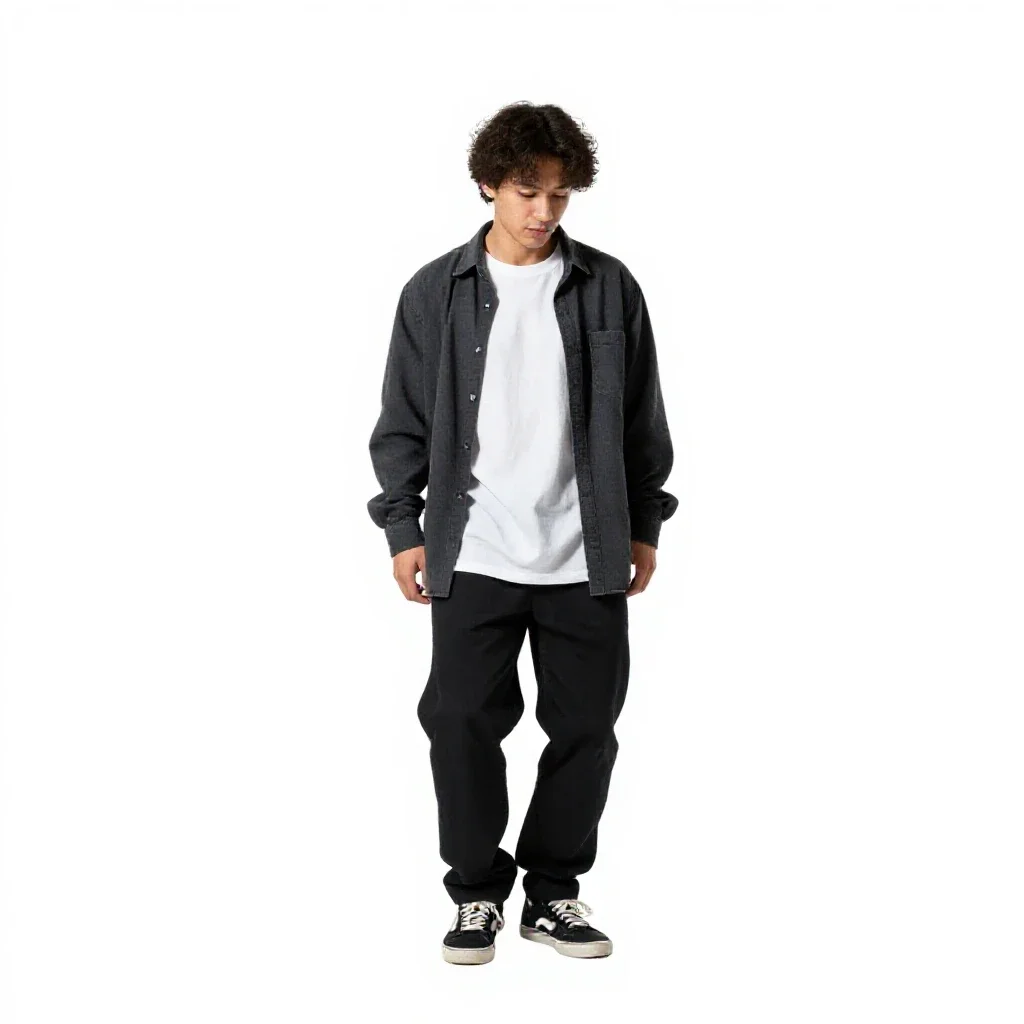 Breakdancer freezing a pose isolated on a white background