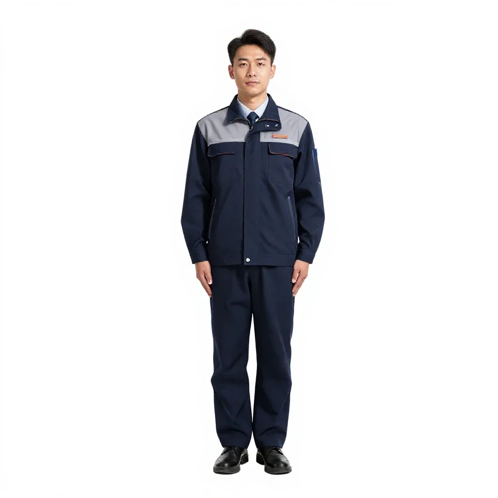Bus driver in uniform isolated on a white background