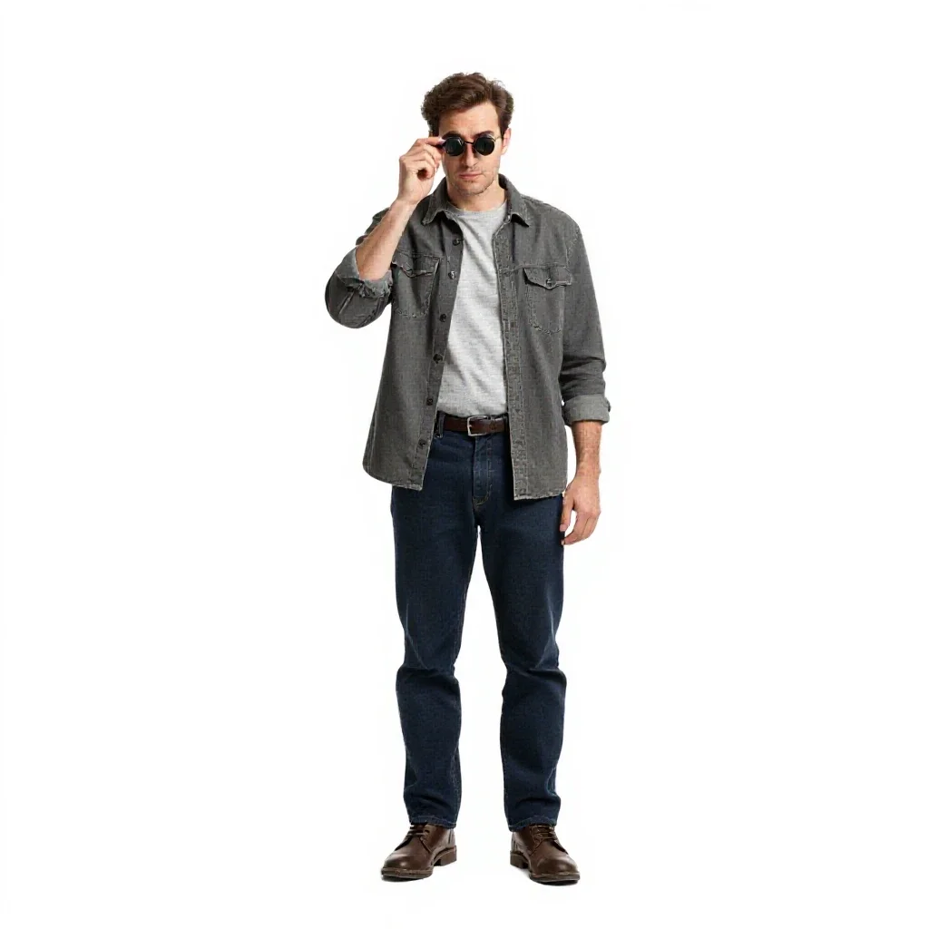 Watchmaker with a loupe isolated on a white background