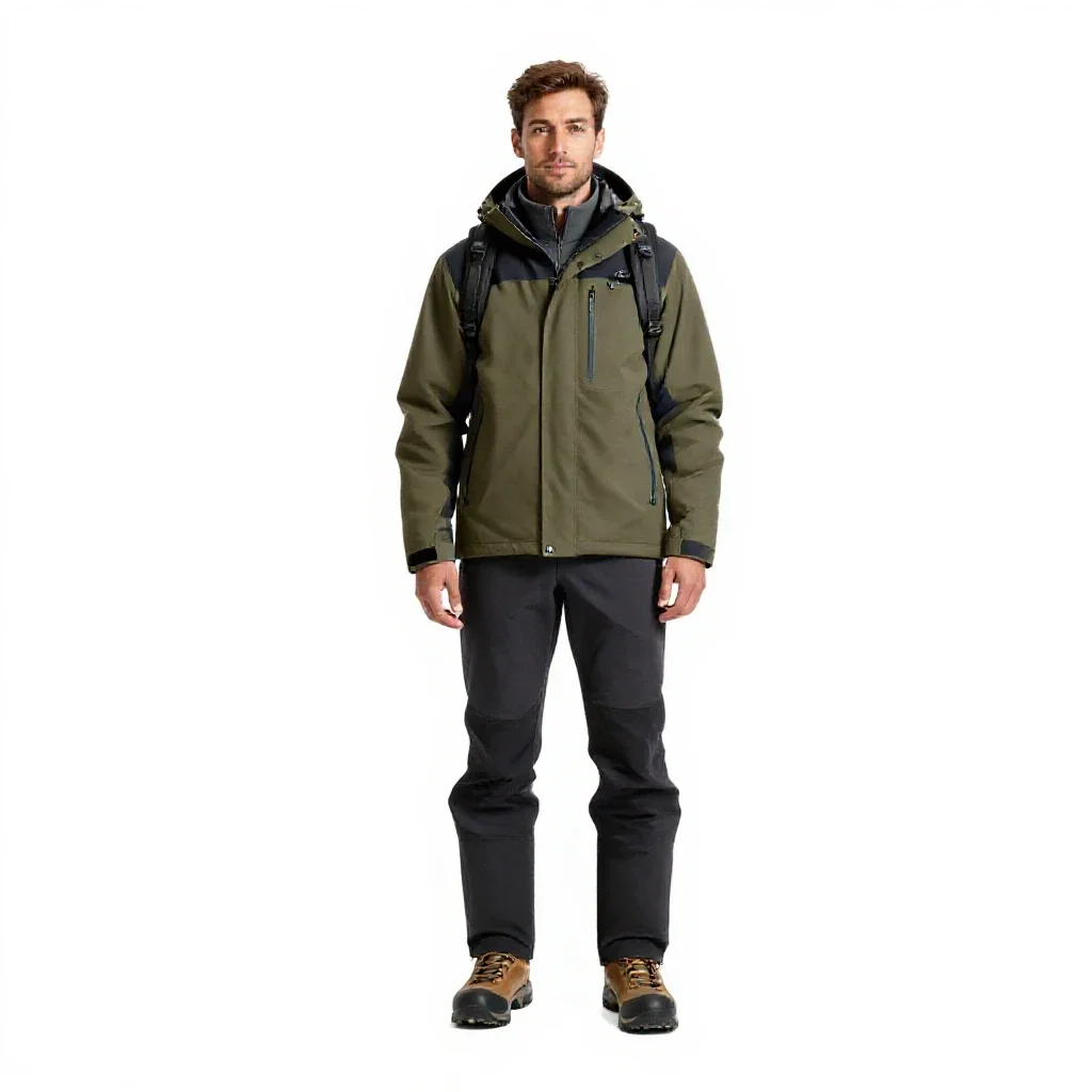 Alpine mountain guide isolated on a white background