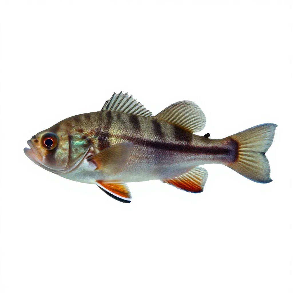 Bio-luminescent deep sea fish isolated on a white background
