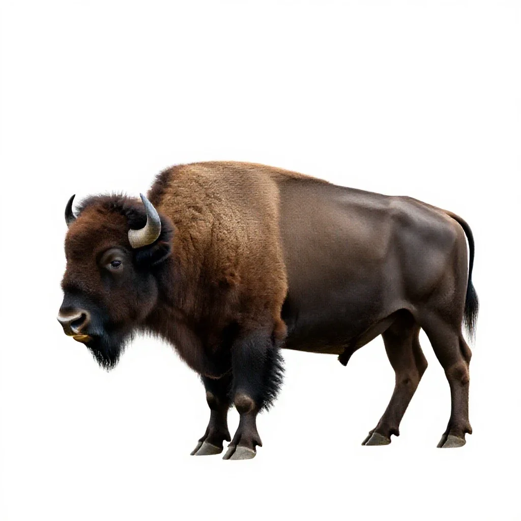 Bison isolated on a white background