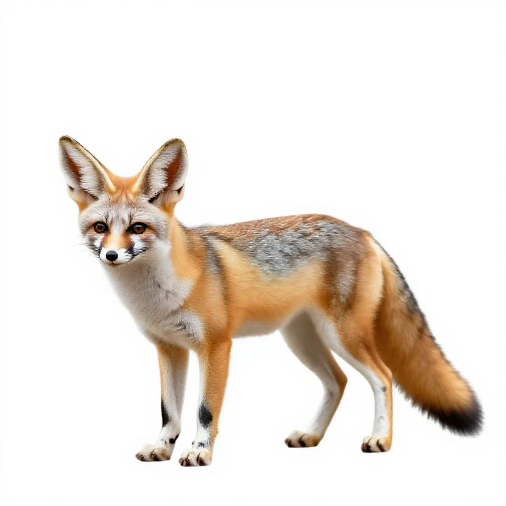 Fennec fox isolated on a white background