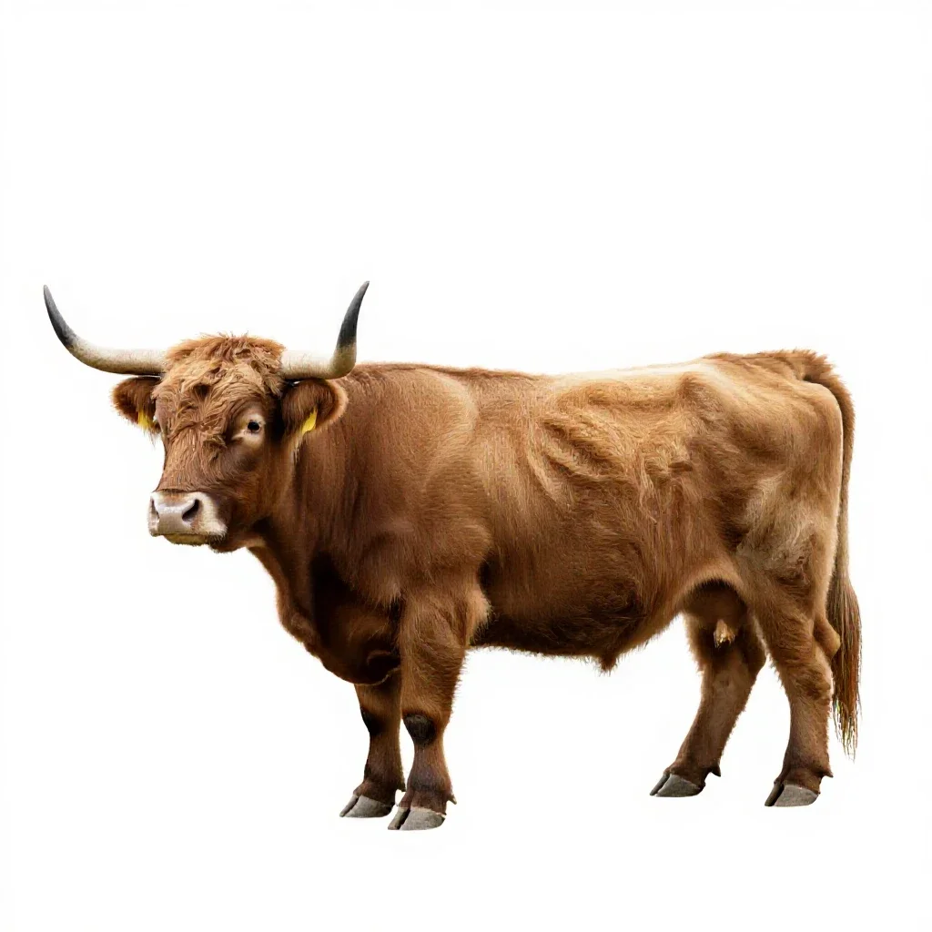 Highland cow isolated on a white background