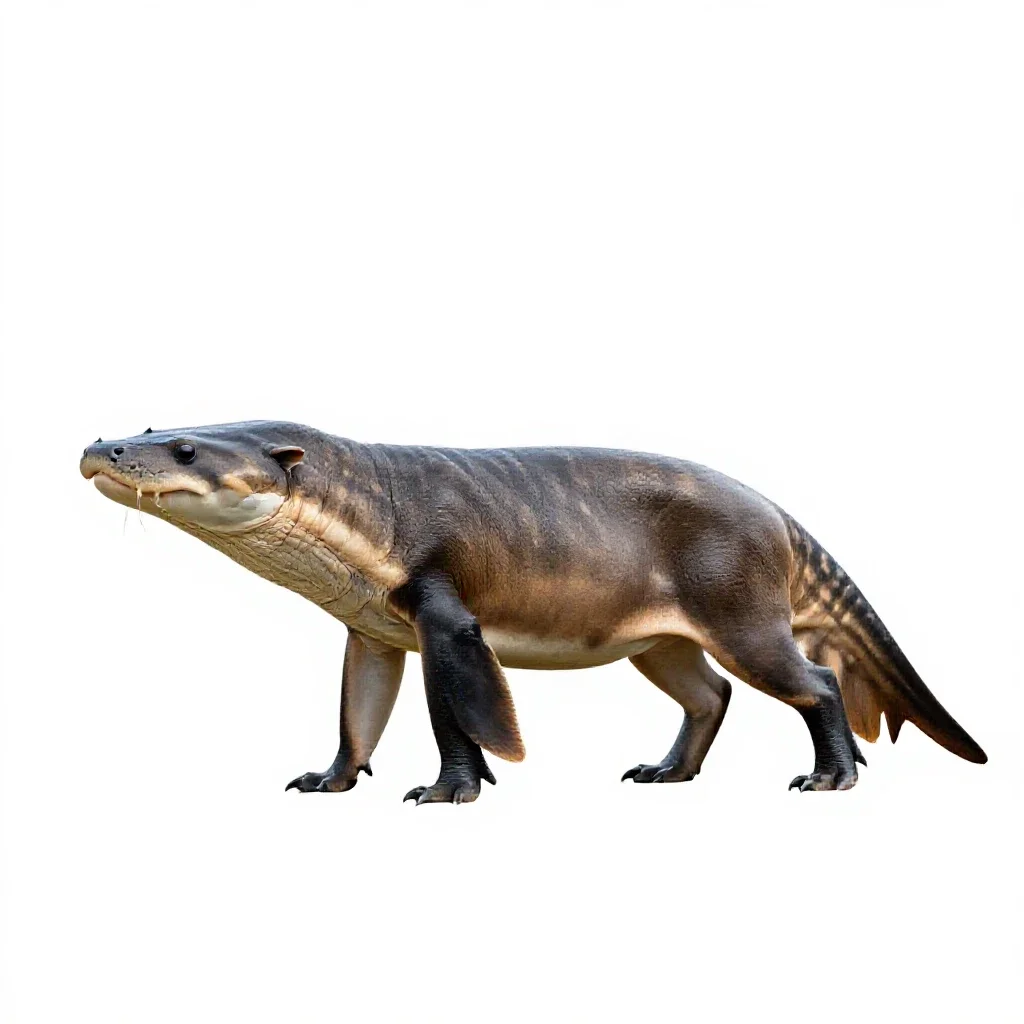 Kelpie rising from water isolated on a white background