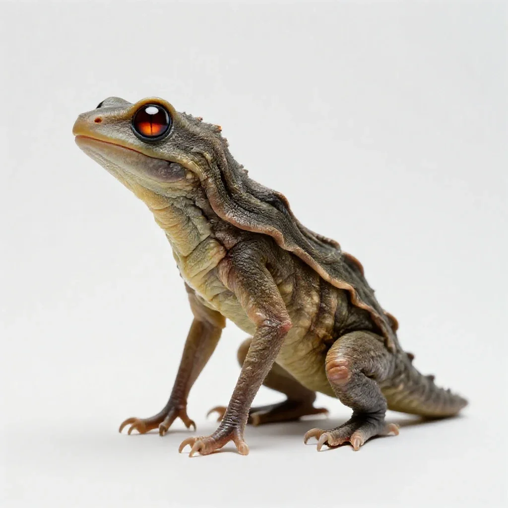 Lantern-eyed swamp wisp isolated on a white background