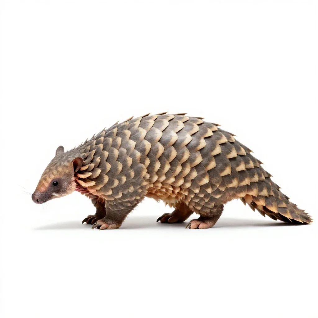 Pangolin isolated on a white background