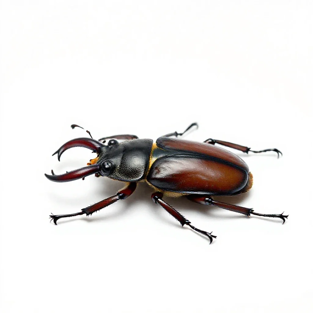 Stag beetle isolated on a white background