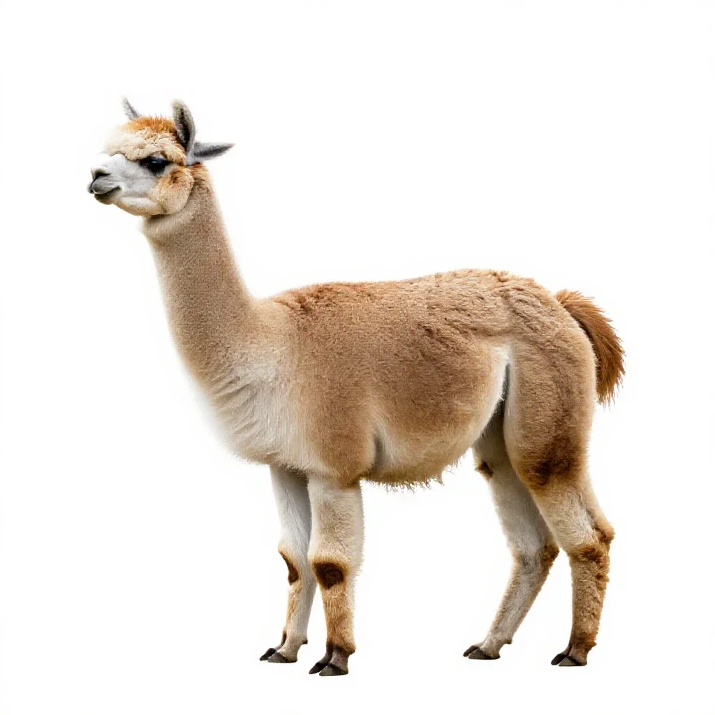 Alpaca isolated on a white background