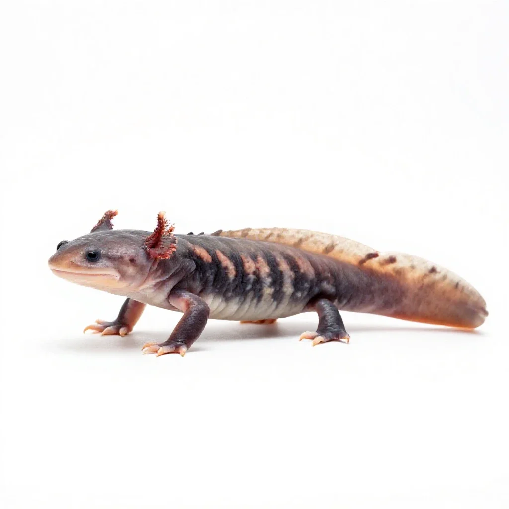 Axolotl isolated on a white background