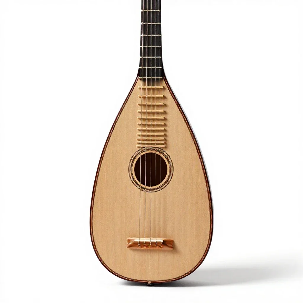 Bard's lute isolated on a white background