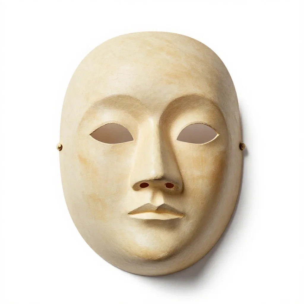 Ceremonial mask isolated on a white background