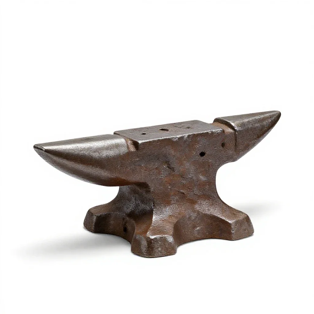 Dwarven forge anvil isolated on a white background