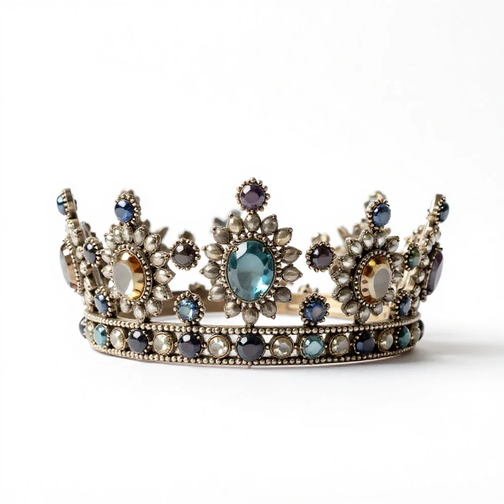 Jewelled crown isolated on a white background