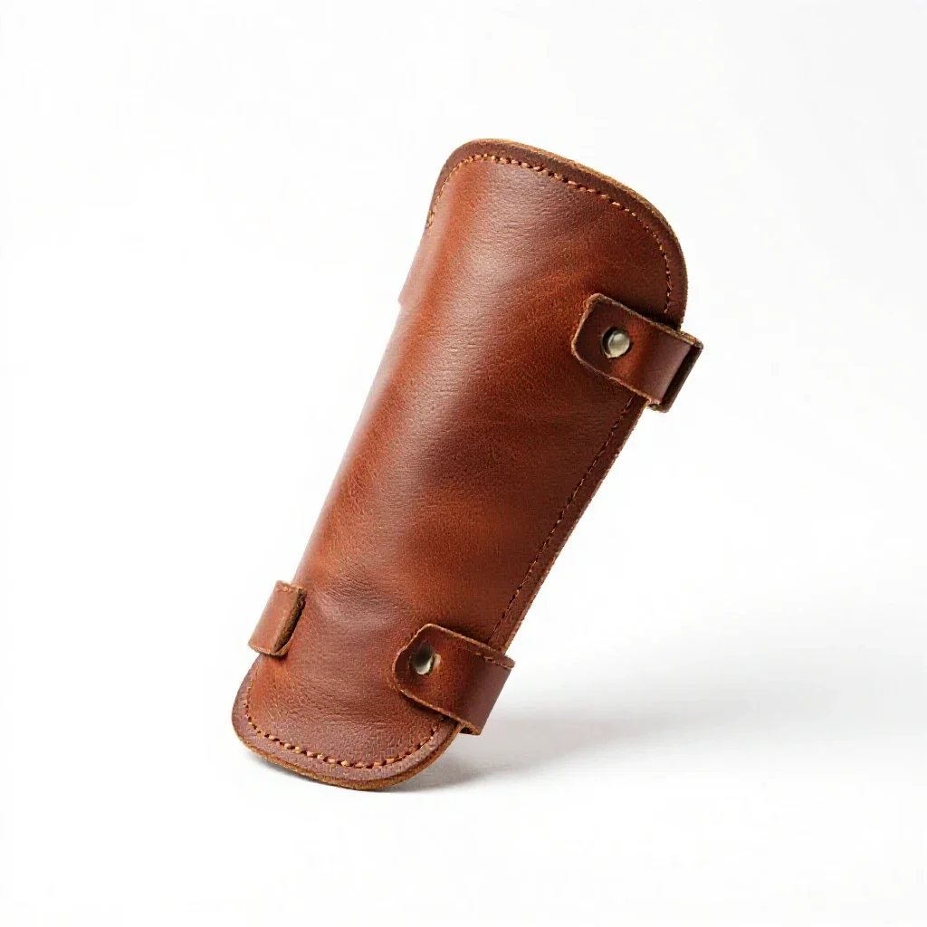 Leather bracer isolated on a white background