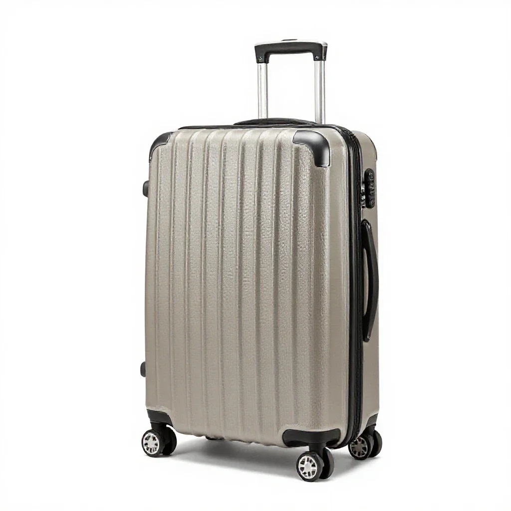 Hard-shell suitcase isolated on a white background