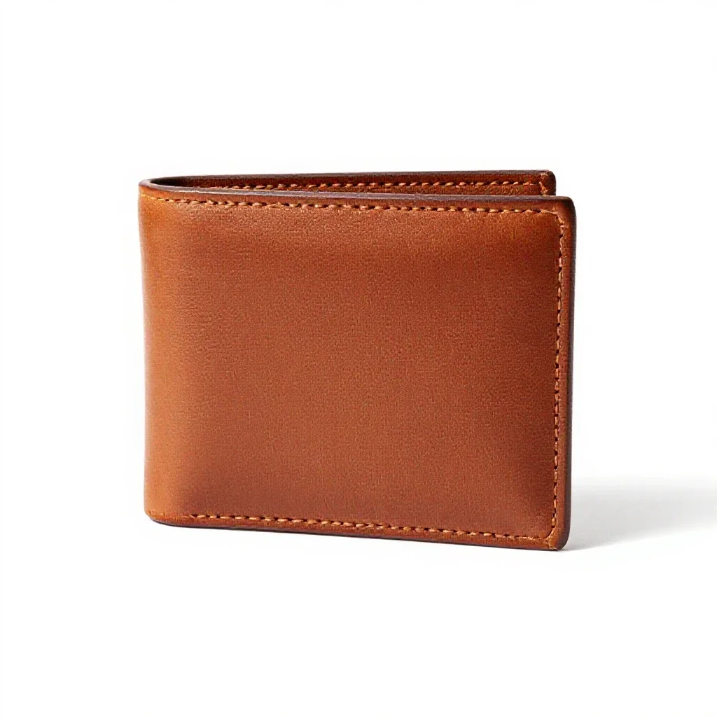 Leather wallet isolated on a white background