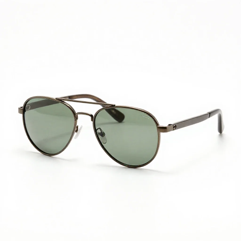 Pair of aviator sunglasses isolated on a white background