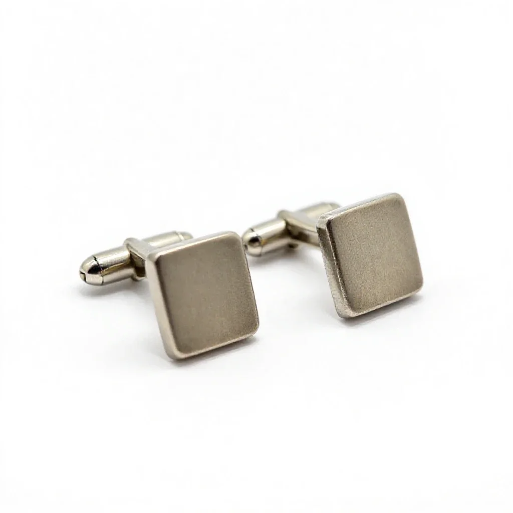 Pair of cufflinks isolated on a white background