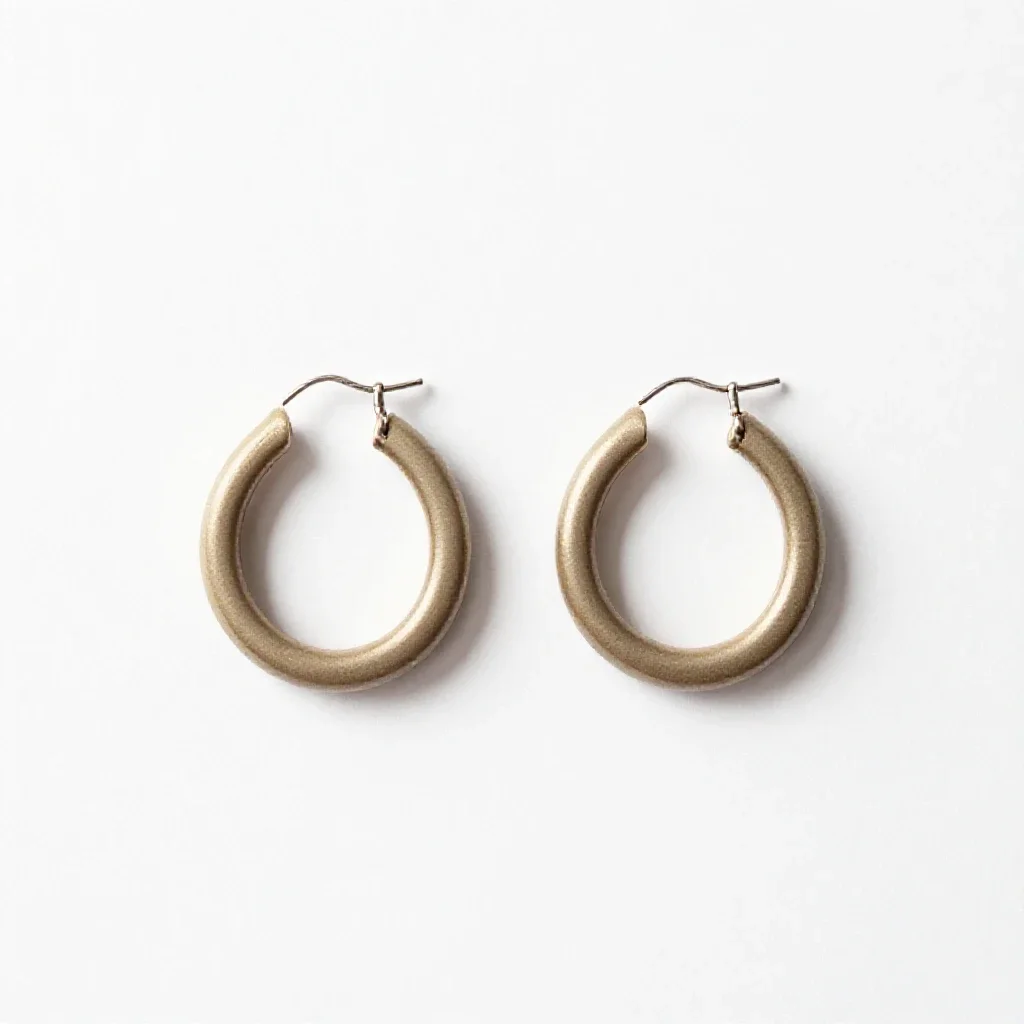 Pair of hoop earrings isolated on a white background