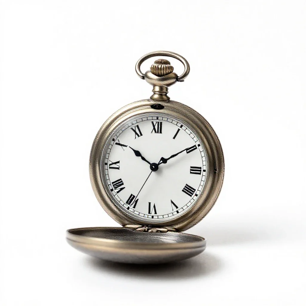 Pocket watch isolated on a white background