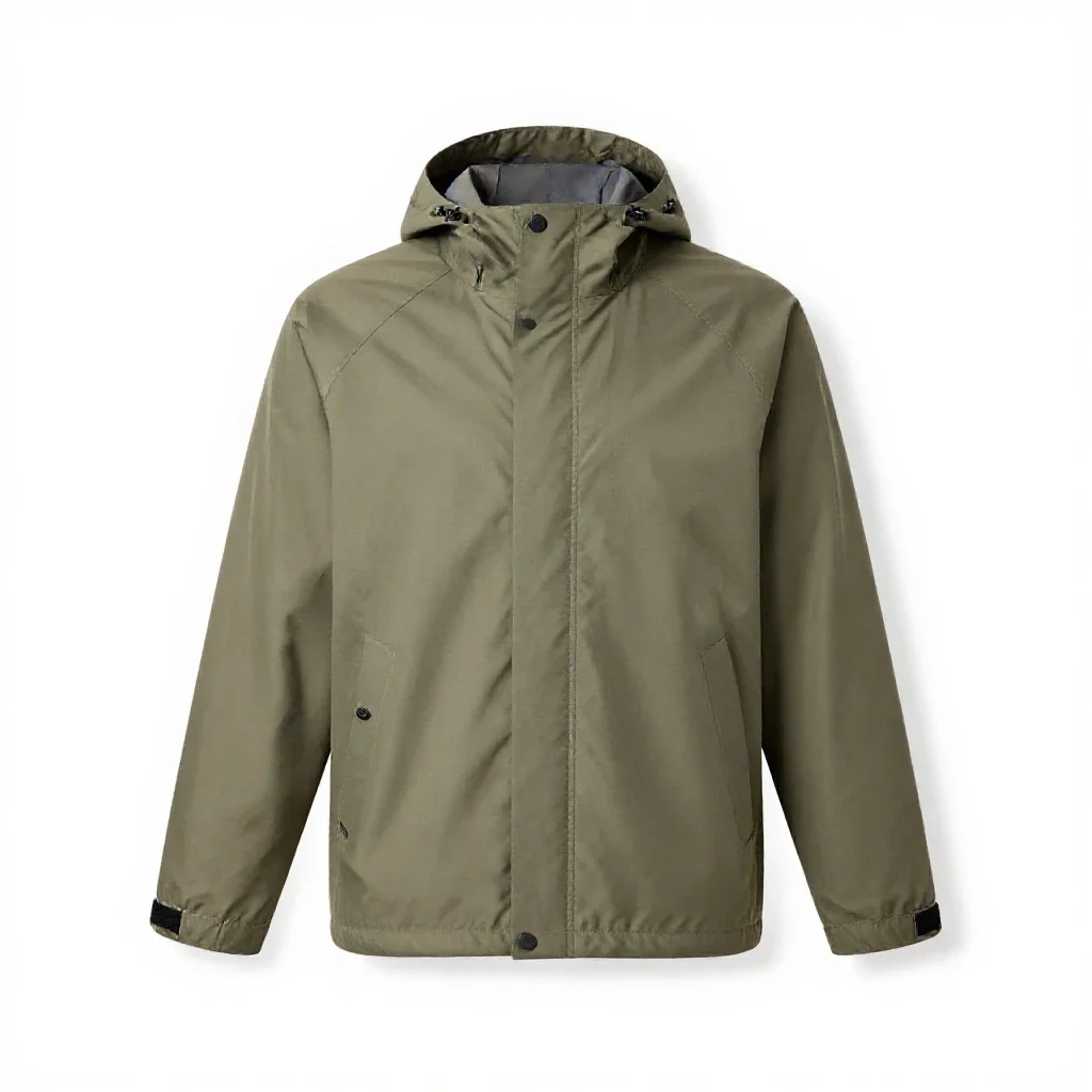 Rain jacket isolated on a white background
