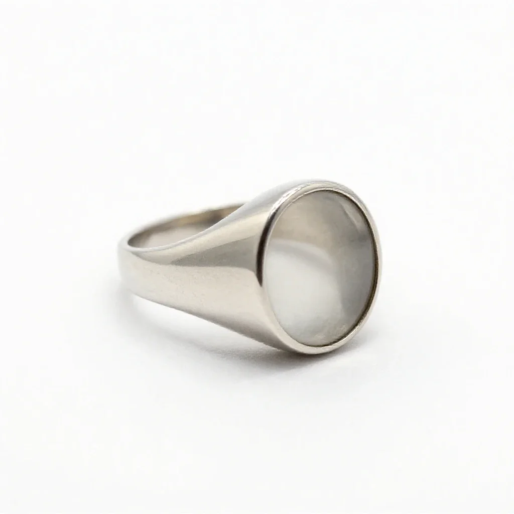 Signet ring isolated on a white background