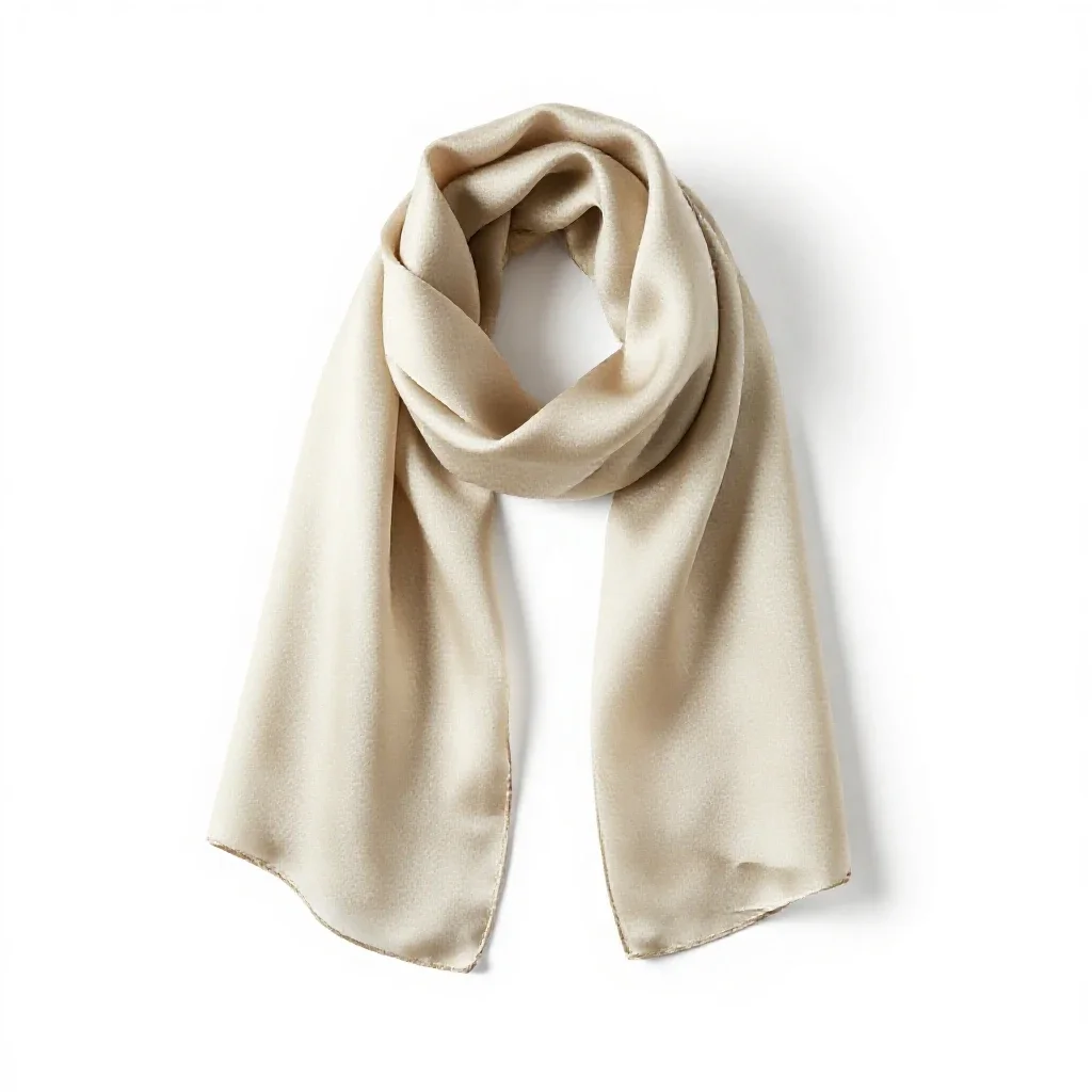 Silk scarf isolated on a white background
