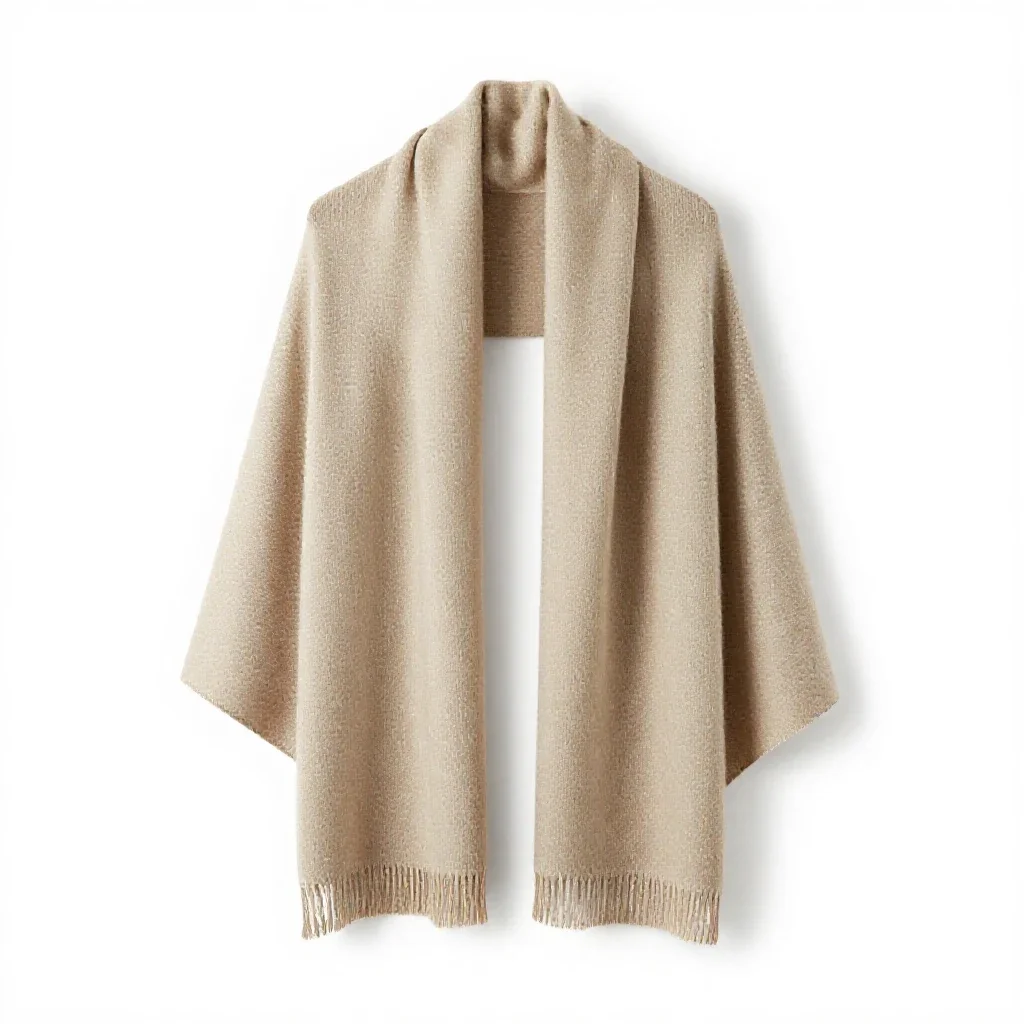 Woollen shawl isolated on a white background