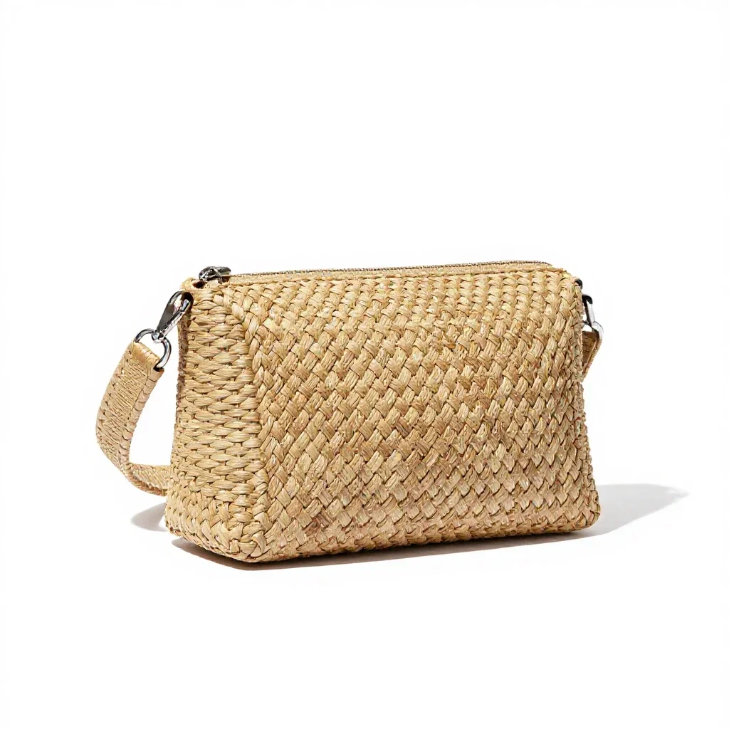 Woven belt bag isolated on a white background