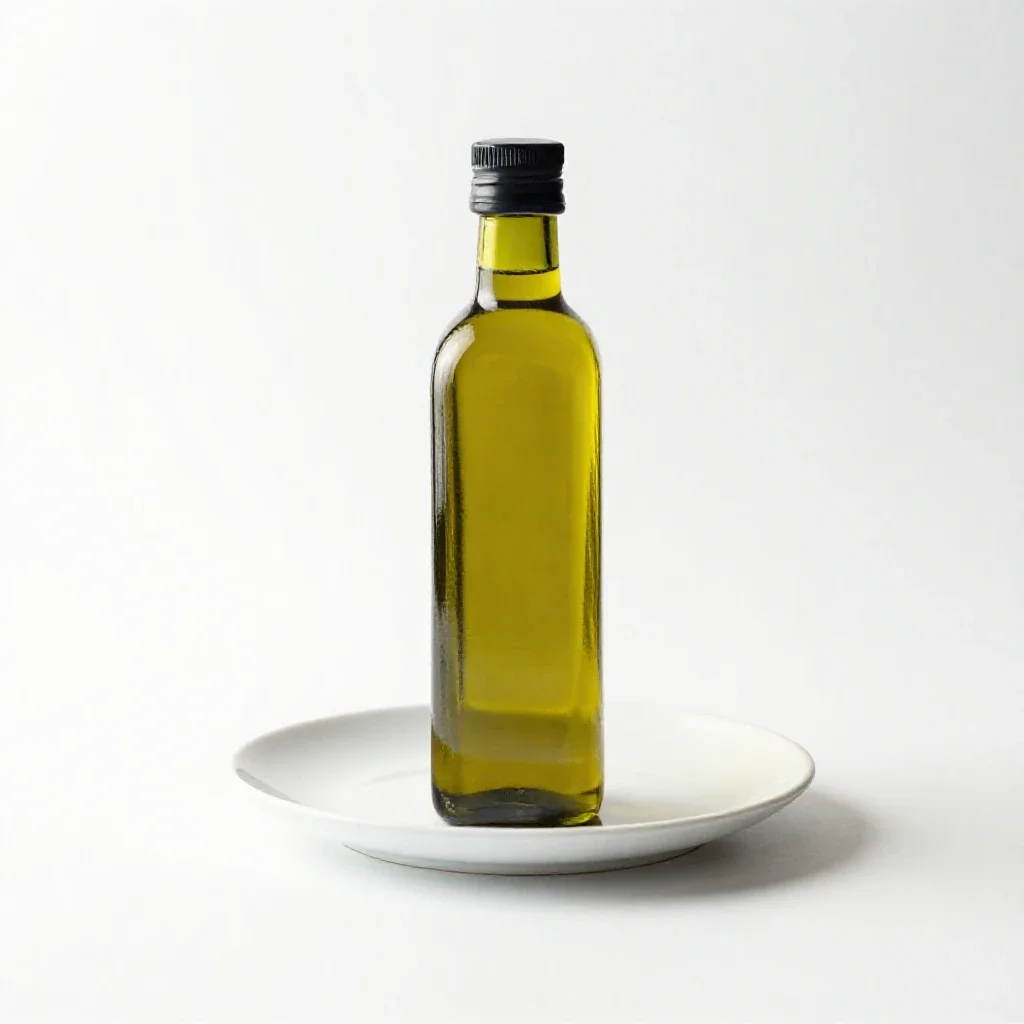Bottle of olive oil isolated on a white background