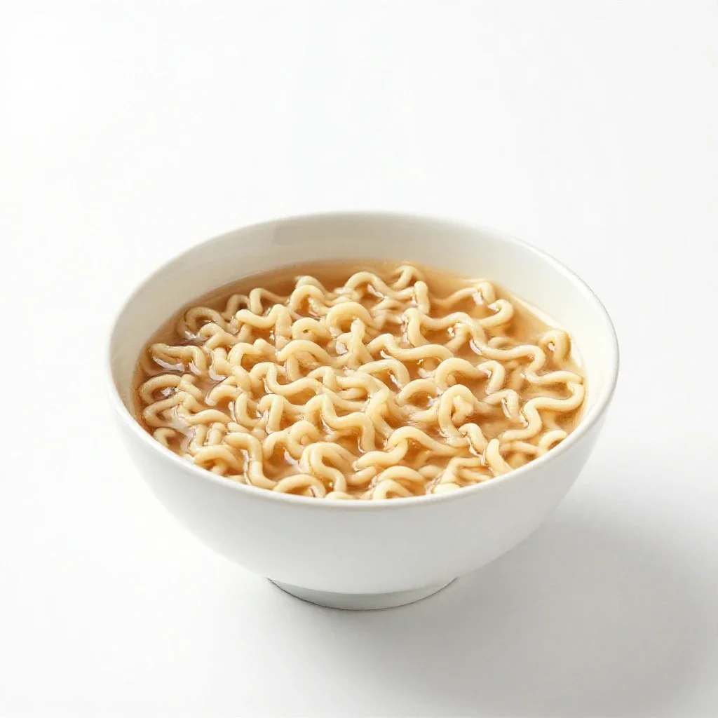 Bowl of ramen isolated on a white background