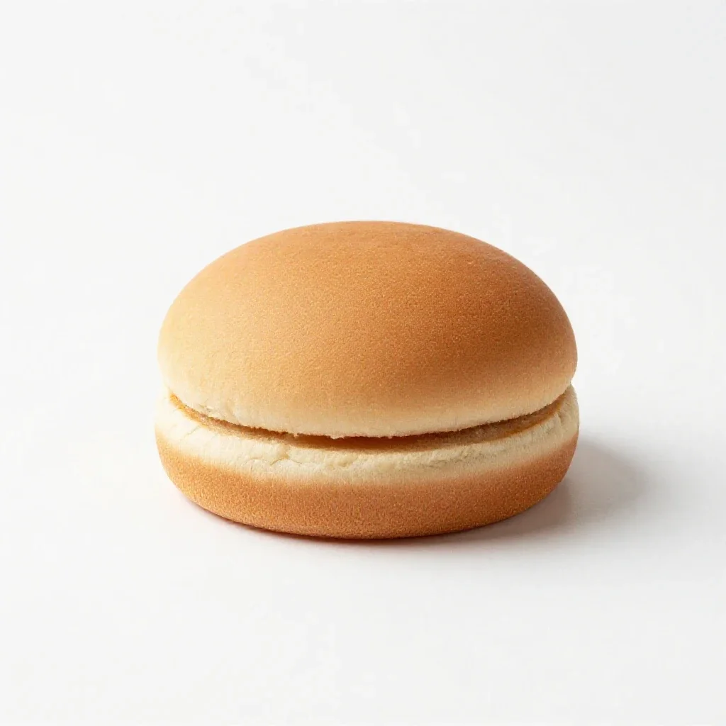 Burger with a brioche bun isolated on a white background