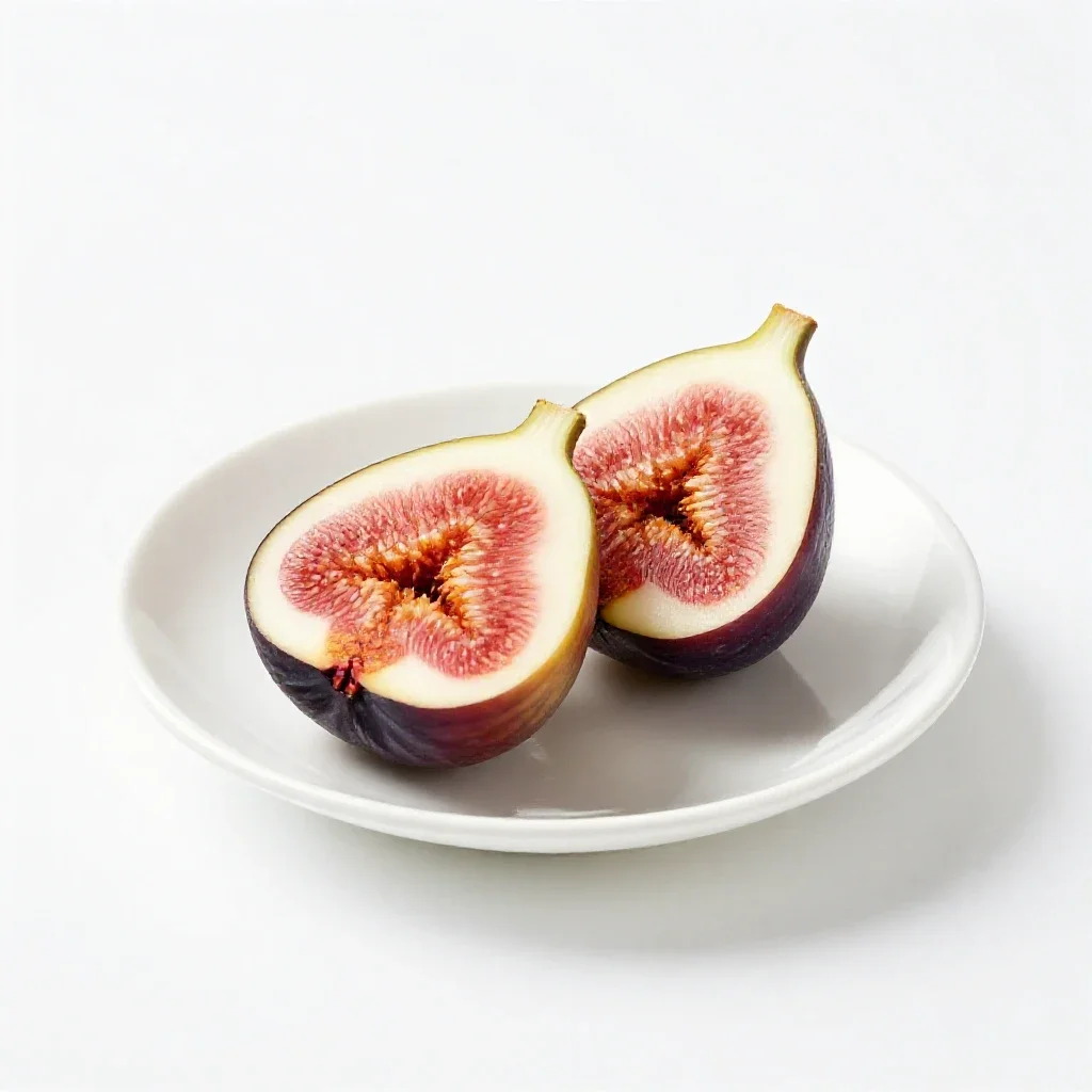 Fig cut open isolated on a white background